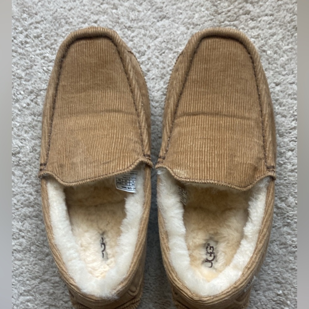 UGG Tan Loafers Slip-Ons with Plush Lining